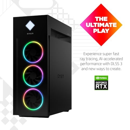 HP OMEN 45L Gaming Desktop Computer, 32GB RAM, 1TB SSD, Windows 11 Pro (9J5T6AA#ABA) | Quill