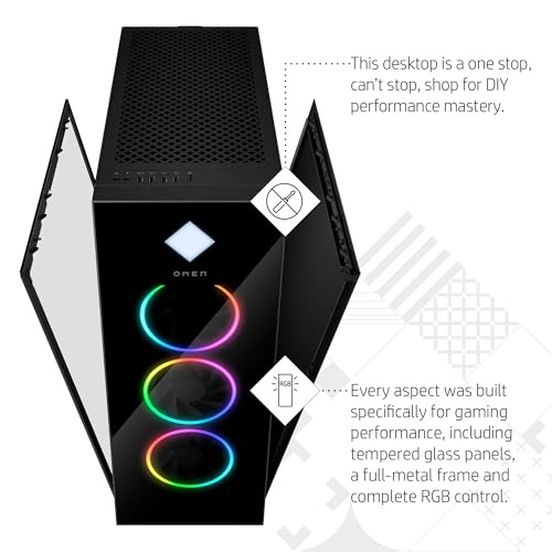 HP OMEN 45L Gaming Desktop Computer, 32GB RAM, 1TB SSD, Windows 11 Pro (9J5T6AA#ABA) | Quill