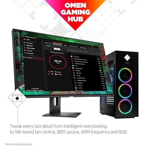 HP OMEN 45L Gaming Desktop Computer, 32GB RAM, 1TB SSD, Windows 11 Pro (9J5T6AA#ABA) | Quill